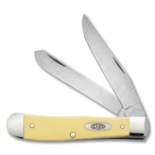 Case XX Yellow Synthetic Carbon Steel Trapper Folding Knife CA3254