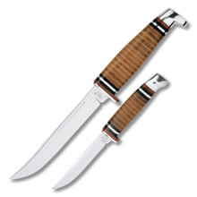 Puma SGB Badlands Hunting Knife Brown Jigged Bone 4in Plain Satin