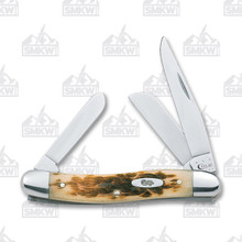 Case XX Amber Jigged Bone Stockman Folding Knife