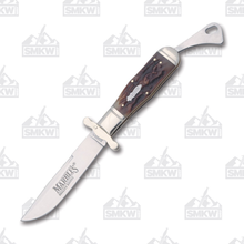 Marble's Brown Stag Bone Safety Folding Knife