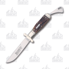 Marble's Brown Stag Bone Safety Folding Knife MR204