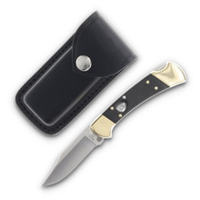 Buck Knives 112 Automatic Knife Ebony Wood 3in Satin Clip Point Blade BU11894