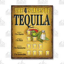 The Stages of Tequila Tin Sign SG2412