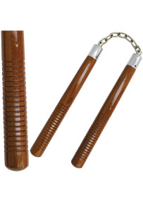 Master Cutlery Nunchaku 12" Natural Round Hardwood DBHP1001C