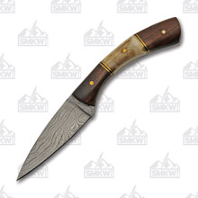Rite Edge Curved Damascus Patch Fixed Blade