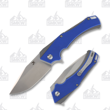 Kansept Hellx Stonewash D2 Blue Folding Knife