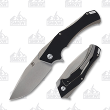 Kansept Knives Helix Folding Knife Two-Tone Ti Handle 3.6in Gray Blade K1008A2