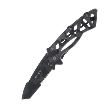 Buck 870 Bones Folding Knife Tiger Stripe 3in Partial