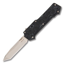 Hogue Compound OTF Automatic Black G-Mascus-G-10 3.5In Stone Tumbled Tanto AUHG34029