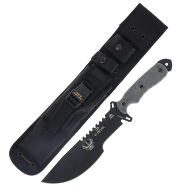 TOPS SXB Skullcrushers Xtreme Fixed Knife 9.38in Plain Black Clip