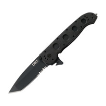 CRKT M16-14ZLEK Folding Rescue Knife 3.75in Part Serr Black TiNi Tanto CRM1614ZLEK