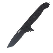 CRKT Straight Folding Knife 2.6 Inch Plain Black Oxide Wharncliffe