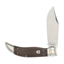 kaho Case XX Black Curly Oak Wood One-Blade Folding Hunter CA14008