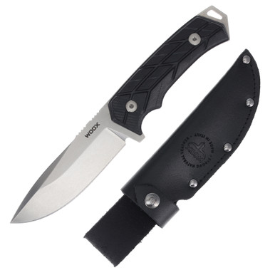 Woox Rock 62 XGrip Grey Micarta Black Handle BUKNF00114 - Smoky