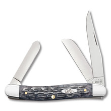 Case XX Carbon Steel Gray Pocket Worn Jigged Bone Medium Stockman CA58413