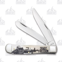 Case Iraqi Freedom Smooth Bone Trapper Folding Knife