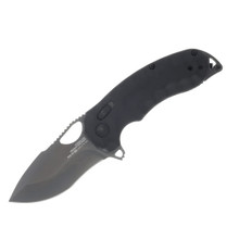 SOG Kiku XR LTE Blackout Micarta - Carbon 3.02 Inch Plain Black Tanto 12270457