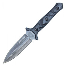 Wartech Boot Knife Fixed Blade 3.5in Stonewash Spear Point NTHWT273BK