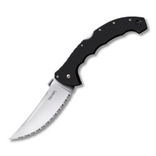 Cold Steel Talwar Folding Knife 5.5in Serrated Satin Straight Back