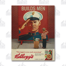Kellogg's Builds Men Tin Sign