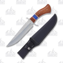 Neptune Trading Buckshot Hunter Fixed Blade Wood 7.25” Mirror Polish Clip Pt