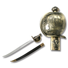 SZCO Supplies Pirate Cutlass Sword Antique Finish 29.5in Plain Blade DBYK132