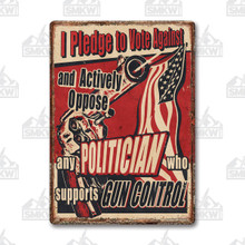 Pledge to Vote Tin Sign REP2710