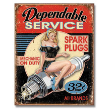 Dependable Service Tin Sign