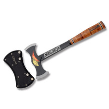 Estwing Black Eagle Stacked Leather Handle Double Bit Axe ESEDBA