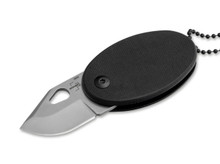 Boker Plus L'Egg Folding Neck Knife 1.42 Inch Plain Satin Clip Point BK01BO198