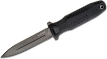 SOG Pentagon FX Blackout 4.77in Black Spear Point Fixed Blade Knife