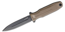 SOG Pentagon FX FDE 4.77in Black Spear Point Fixed Blade