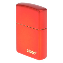 Zippo Lighter Metallic Red Logo