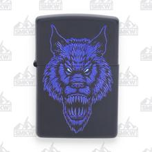 Zippo Black Matte Monster Wolf Lighter ZP49414