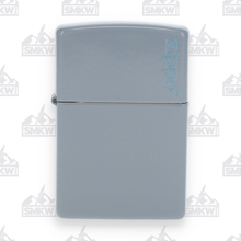 Zippo Flat Gray Logo Lighter