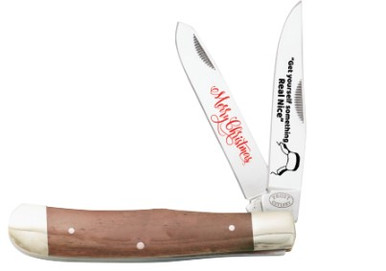 Frost Cutlery Christmas Vacation Brown Smooth Bone Trapper FR812SF