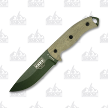 ESEE 5 Fixed Blade Knife Green Micarta 5.25" OD Green Drop Point