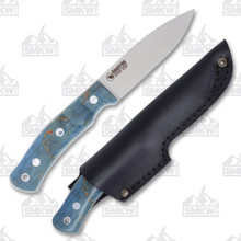 Casstrom Swedish Forest Fixed Blade Knife Blue Curly Birch Stainless