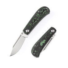 Kansept Knives Wedge Jungle Wear CF Folding Knife 2.9in SW Clip Point K2026B4
