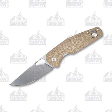 GiantMouse Nimbus v2 Natural Canvas Micarta GMNIMBUSV2NC - Smoky