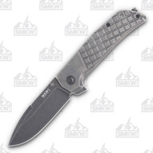 MKM Knives Zieba Flame Folding Knife Red Lava 2.83in Black