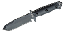 Halfbreed Medium Infantry Knife 5.31in D2 Recurve PS Black