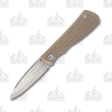 Gerber Mansfield Folding Knife Natural Micarta 3.15in Satin Drop Point Blade G1907