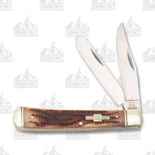 Rough Ryder Stag Bone Trapper Folding Knife RR154