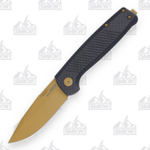 SOG Terminus SJ LTE Folding Knife Carbon and Gold 2.8in Clip Point