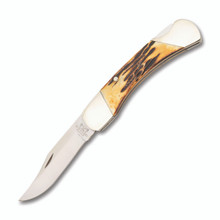 Bear &amp; Son Professional Lockback Folding Knife India Stag BR597