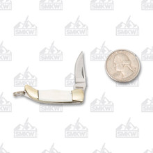 Rough Ryder Tiny Folding Hunter (Mid, White Smooth Bone) RR167