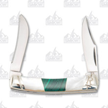 Rough Ryder Stoneworx Malachite and Pearl Series Small Moose Folding Knife