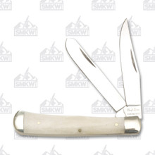 Rough Ryder White Smooth Bone Trapper Folding Knife