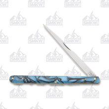 Rough Ryder Blue Swirl Toad Sticker Folding Knife RR1203